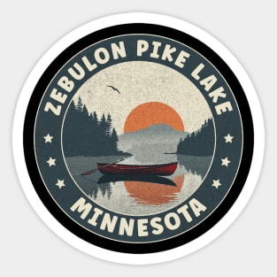 Zebulon Pike Lake Minnesota Sunset Sticker